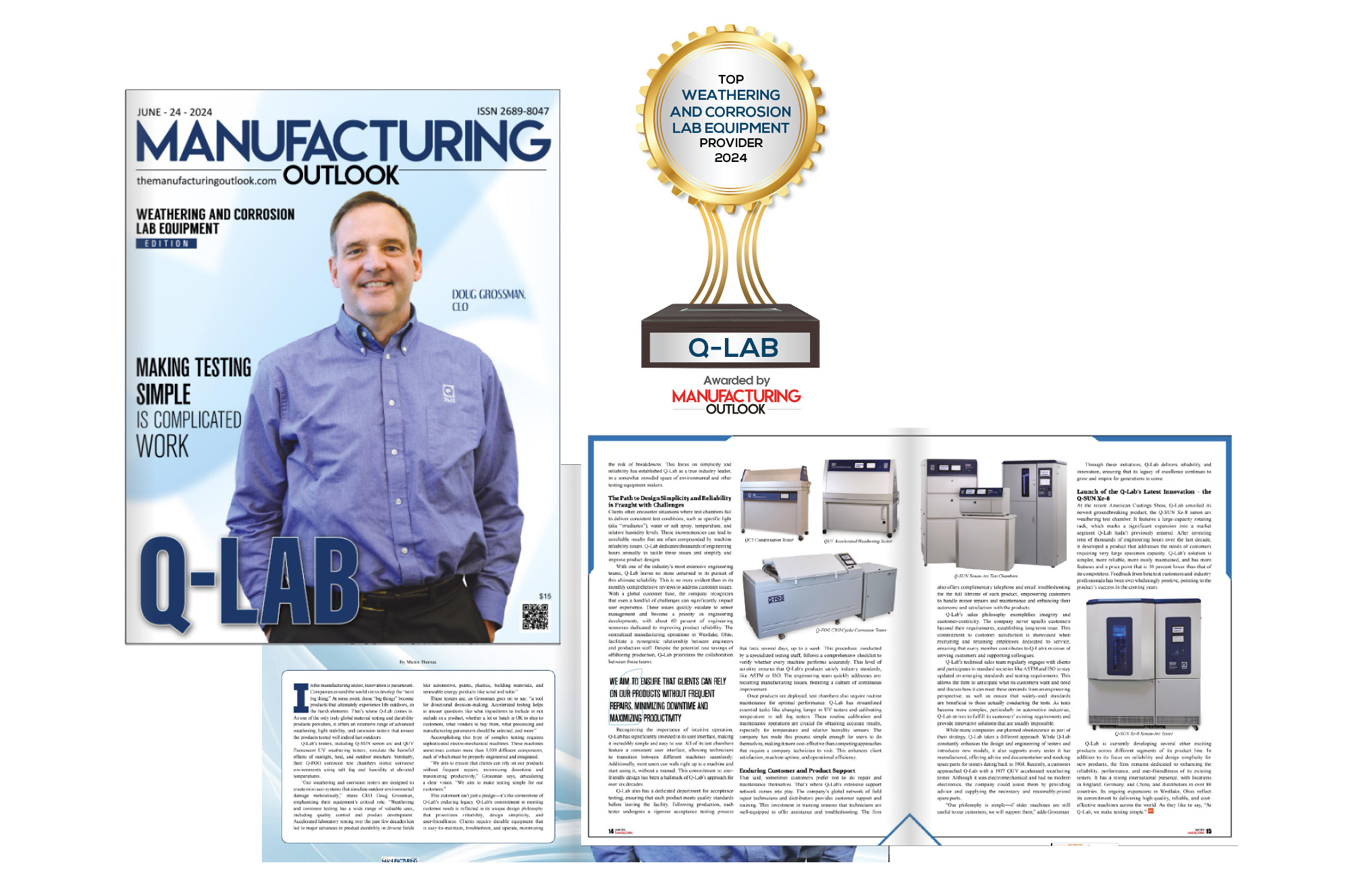 Q Lab Poster Q-Lab Featured in Manufacturing Outlook